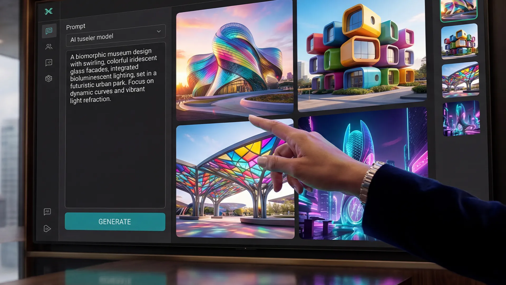 GenAI creative content production platform generating AI-powered visual assets and digital creative experiences