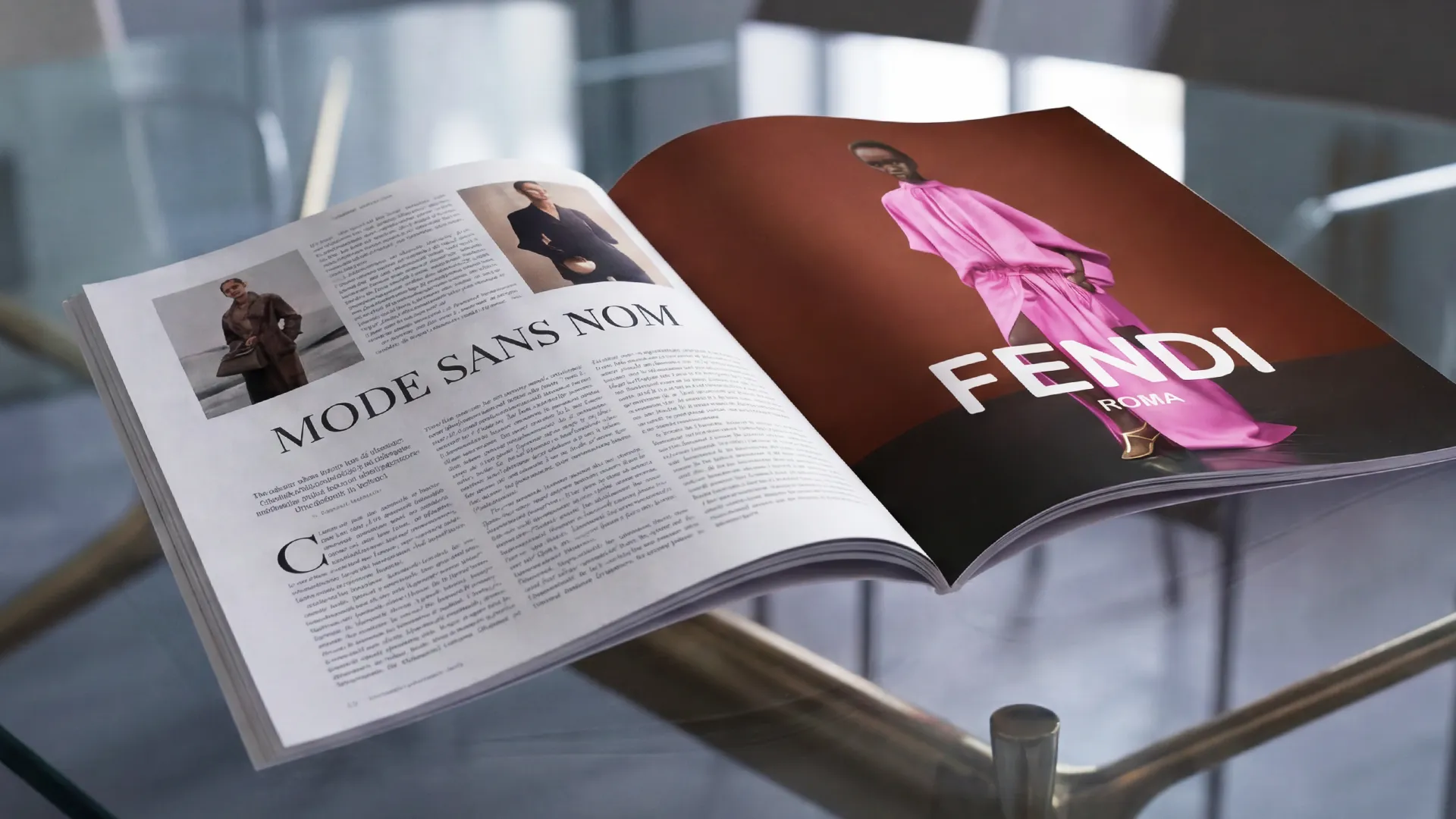 Luxury fashion magazine showcasing high-impact advertising services and premium brand campaigns