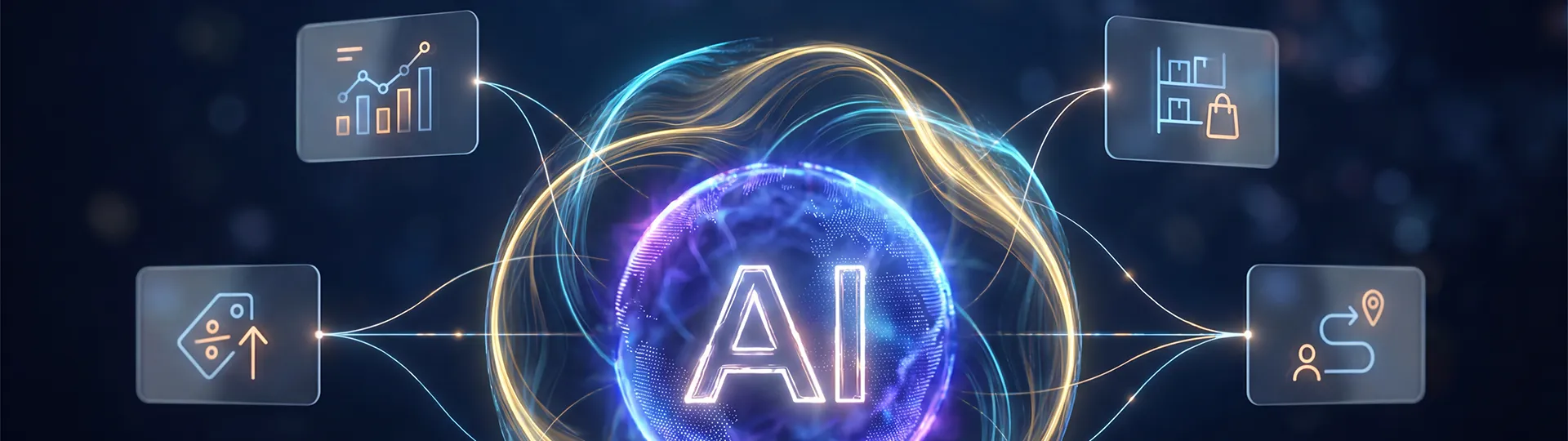 GenAI 360 platform connecting AI-driven analytics, retail insights, pricing optimization, and customer journey intelligence