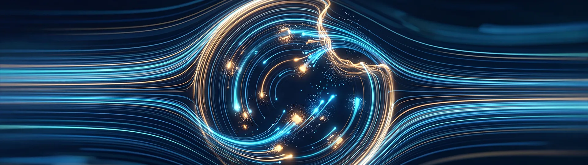 Abstract glowing data flow illustration symbolizing cookie policy and website tracking technologies